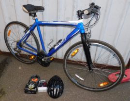 A Sportster Scott mountain bike and bike accessories.
