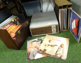 An Ultra record player, a quantity of records, LPs, mostly classical and easy listening. Buyer Note: