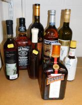 Alcohol, to include a litre bottle of Recard, Pastis De Marci, Jack Daniels, 75cl, Marks & Spencers