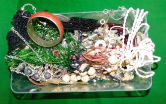 Costume jewellery, to include necklaces and bangles.