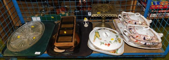 Ceramics, silver plated wares and metalware, to include large tureen and cover and a large meat dish