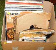 LPs and singles, artists include Frank Sinatra, Frankie Vaughan etc. (Approx 50).