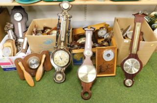 Barometers, to include stick barometers, wheel barometers. (60)