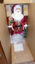 Large Father Christmas figure, boxed.