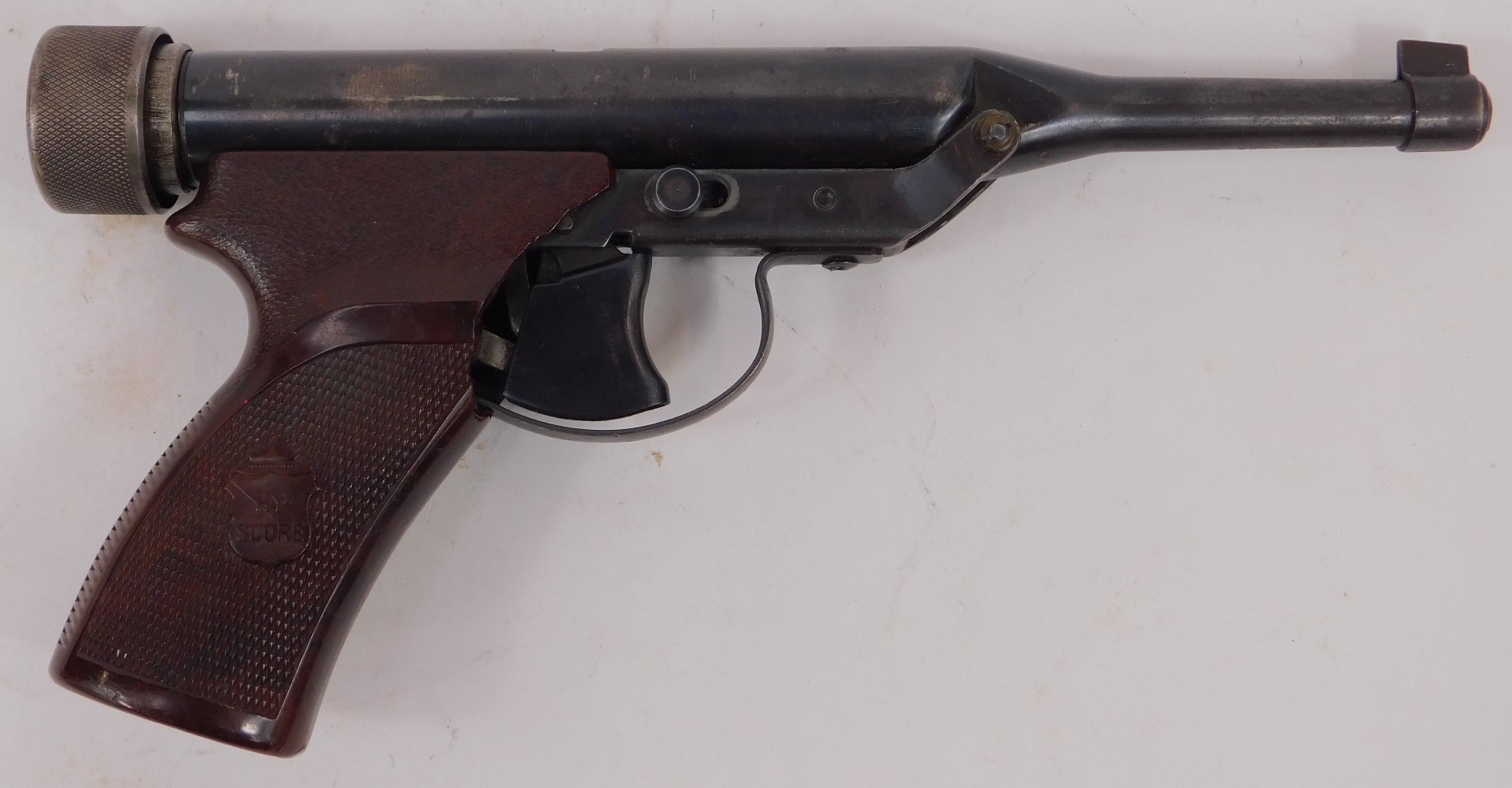 A Hy-Score .22 calibre air pistol, by The Hy-Score Co New York, (the Bakelite handle AF). - Image 2 of 4