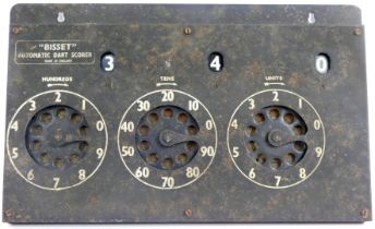 A Bisset automatic dart scorer, 29cm x 46cm.