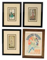 A group of early 20thC fashion prints, depicting various female figures, in dress from 1910 and 1920