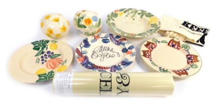 A group of Emma Bridgewater pottery and other related items, comprising an Emma Bridgewater autograp