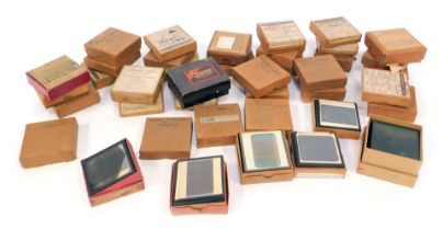 A group of lantern slides, to include Bible Lands, Palestine, Carols, Sweden, Paris, Venice, etc. (a