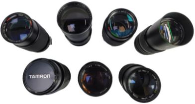 A quantity of camera lenses, various makes to include MC, Mitacon, Panagor, etc. (7)
