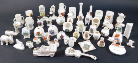 A collection of various crested china ornaments, to include W H Goss, Arcadian, Shelley, etc., inclu