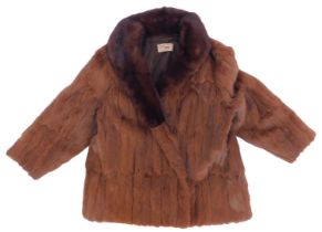 A Peter Ley brown mink jacket, underarm measurement approx 50cm.