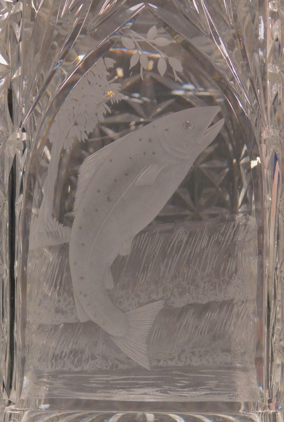 An Edinburgh crystal magnum sized cut glass spirit decanter from the Caledonia Collection, engraved - Image 3 of 3