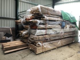 Stock of Timber - For Sale by Tender. Oak, hardwood and softwood stock of handrail, hex handrail, mo