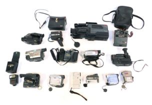 Miscellaneous unboxed video cameras, to include Panasonic M5, other Panasonic pieces, Sanyo, Sony, e