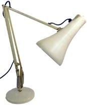 An Anglepoise type lamp, in cream, 93cm high.