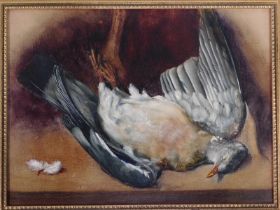 B Moore (20thC). Still life, study of a dead pigeon, oil on canvas, signed, 30.5cm x 41cm.