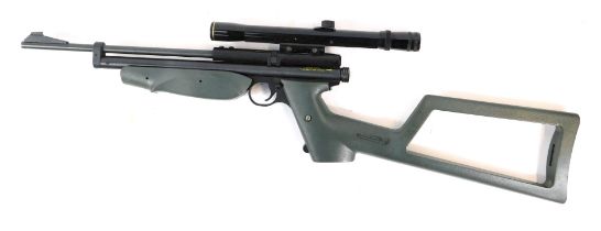 A Crosman Backpacker .177 calibre air rifle, serial number 590520456, with telescopic sights.