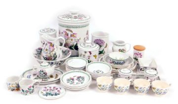 A group of Portmeirion pottery decorated in the Botanic Garden pattern, to include bread bin and cov