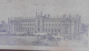 20thC School. Study of The Wesleyan Theological Institution Richmond London, pencil sketch, initiall