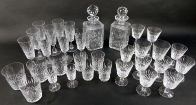 A group of Edinburgh cut glass, to include two decanters, drinking glasses, tumblers, liqueur glasse