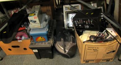 General household effects, to include foot pump, CD player, plastic toolboxes, speaker, etc. (conten