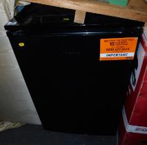 A Hotpoint freezer, in black.