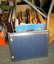 Various picture frames, empty photo albums, etc. (1 box and loose)