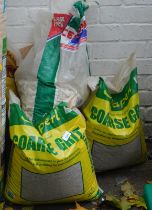 Various sacks of coarse grit, etc. (a quantity)