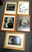 Various pictures, prints, etc., to include after C. Barker, photographic studies of various celebrit