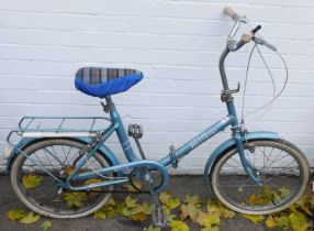 A Hercules Compact lady's bicycle, in blue trim.