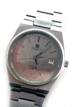 A Tissot Seastar gentleman's wristwatch, with silvered coloured dial and date aperture, on stainless