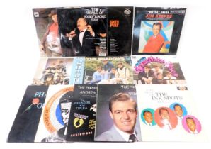 A selection of twelve LPs, Shadows (3), Frankie Laine, Edith Piaf, Josef Locke, Jim Reeves, David Wi