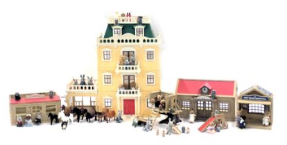 A large quantity of Sylvanian Family collectibles, to include house, and various accessories.