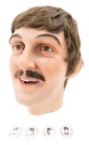 A Paul McCartney wax work head, originally sold by Wilson Peacock Auctioneers, as lot 201 in 2000 ex