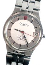 An Omega Constellation Electronic gentleman's wristwatch model F300HZ, in a stainless steel case, th