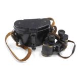 A pair of Diensglass German WWII binoculars, magnification of 60x30, serial number 21485, H/6400, al