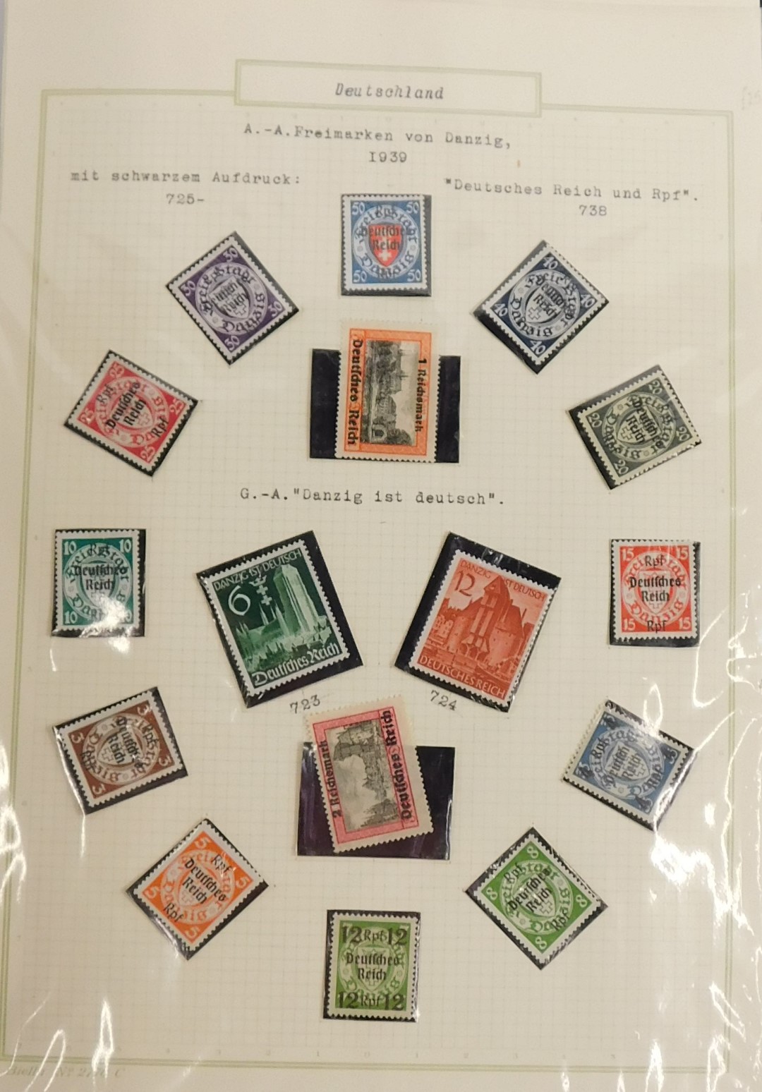 An album containing German Third Reich 1930s and 40s stamps, including Miniature Sheets, Olympics, W - Image 3 of 3