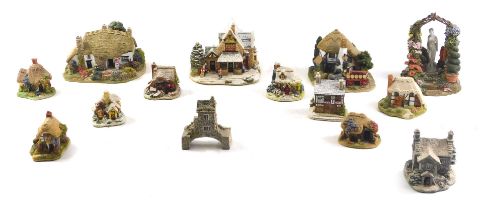 A quantity of Lilliput Lane cottages, various types to include The Drayman, Mother Hubbard's, etc.,