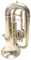 A Boosey and Hawkes Regent tuba, 79cm long.