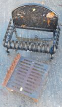 A cast metal fire grate.