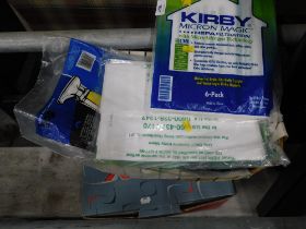 Various Kirby vacuum supplies, to include bags, carpet shampoo, and others. (a quantity)