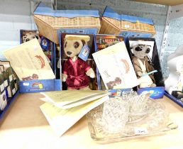 A group of Compare the Meerkat collectors meerkats, to include Star Wars, Vassily, Alexander, two Ba