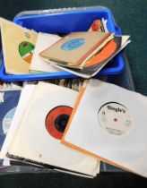 A group of 45rpm records, to include Van Mcroy, Classic Eighties and Nineties Rock, Dingles, and oth