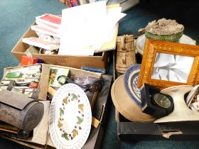 Household wares, comprising pin dishes, empty Paul Herrard bottle of champagne, trinket boxes, stora