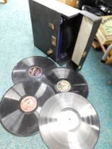 A Winel record case and quantity of records, to include mainly religious and classical. (1 box)