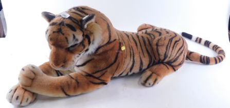 A large cuddly toy tiger.