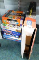 Various toys, games and tribal figures, to include Trivial Pursuit, Game of Life, Monopoly Hull Edit