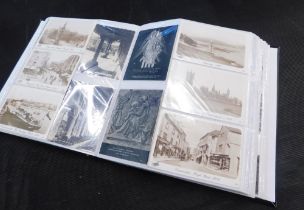 Deltiology An album of postcards, both colour and black and white, circa 1920s and later, to include