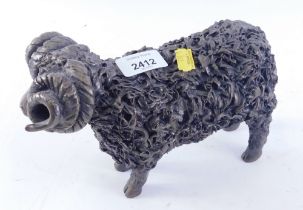 A resin model of a ram.